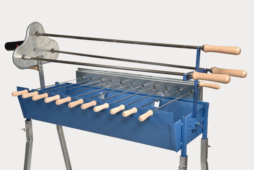 Greek Cypriot Charcoal BBQ Barbecue Grill Foukou Motorized Rotisserie
