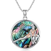 Suiknsn Ball/Gymnastics/Swimming/Ballet/Running/Music Necklace 925 Sterling Silver Sport Jewelry Birthday Christmas Gifts for Women