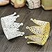 JANOU Crown Cake Topper Crystal Tiara Children Hair Ornaments for Wedding Birthday Party Cake Decoration (Silver)