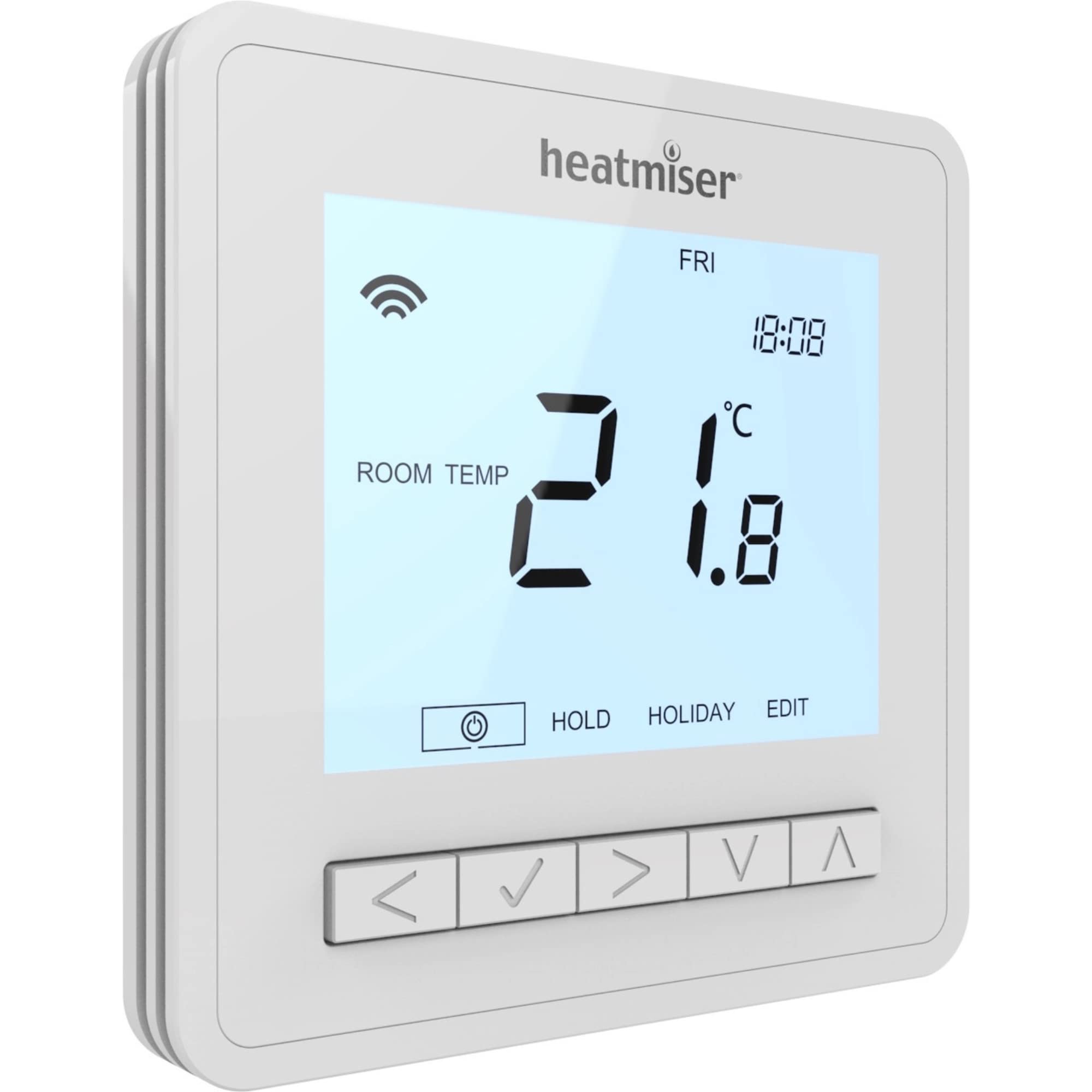 Kudos-Trading - Heatmiser NeoAir V3 Wireless Smart Thermostat White Works with the NeoHub Gen 2 Giving you Interface with Apple Home kit Alexa and Google Home Giving Smart Controls.
