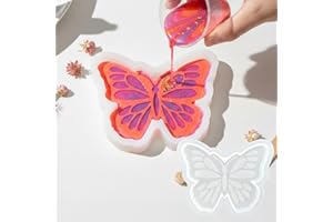 Butterfly Silicone Molds-3D Butterfly Resin Mold for DIY,Resin & Plaster Molds for Crafts,Handmade Mold for Cake Art Decor