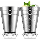 ZOOFOX 2 Pack Mint Julep Cups, Stainless Steel Cups for Cocktail, 12 oz Vintage Metal Drinking Glasses for Derby Party Supplies, Home, Restaurant, Outdoors, Camping
