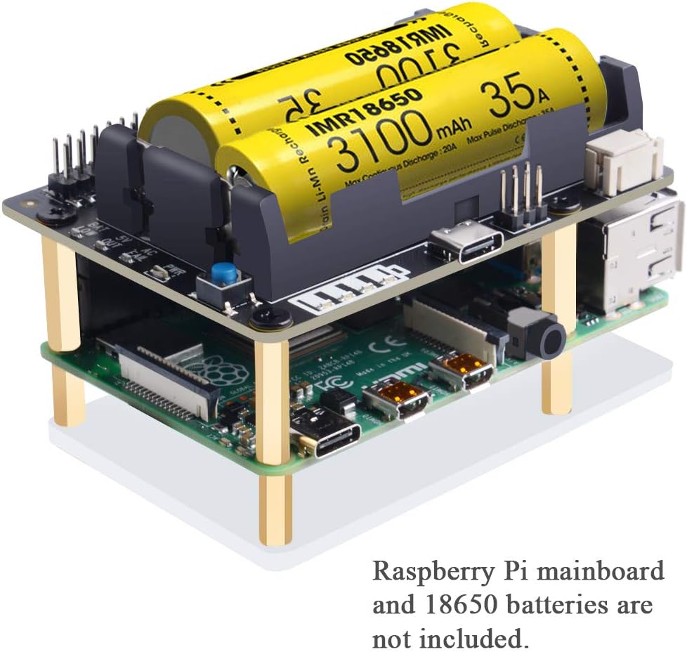 GeeekPi Raspberry Pi UPS Max 5.1V 8A X728 18650 UPS & Power Management