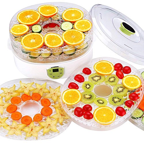 PowCube Food Dehydrator Fruit Dryer Machine Electric 5 Tier Food Preserver with Adjustable Temperature & Digital Timer