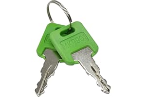 Notonparts RV Keys MK9901 6601 Motorhome Green Master Keys 2 PCS Compatible with FIC Code 9901-6601 and Code CF301 to CF350 EF301 to EF350 HF301 to HF350 CW401 to CW450 RV301-370 RV701-760