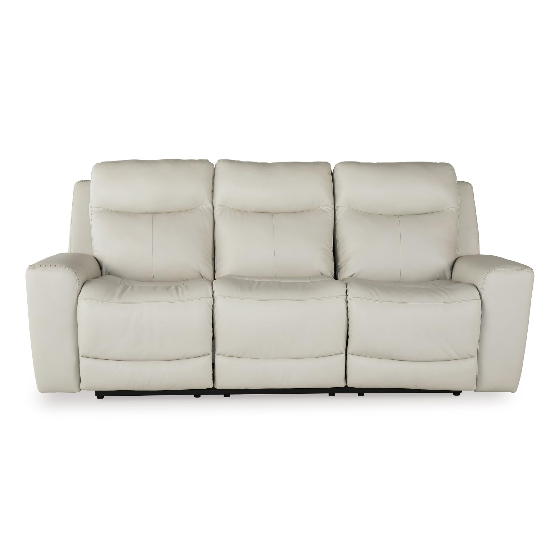 Photo 1 of *USED***MAJOR DAMAGE**
Signature Design by Ashley Mindanao Contemporary Power Reclining Sofa with Adjustable Headrest and Zero-Draw USB Charging, Leather, 21" Seat Height, Off White
