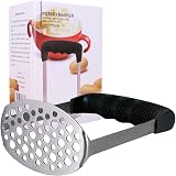Starchef Stainless Steel Masher Ricer with Soft Handle Black