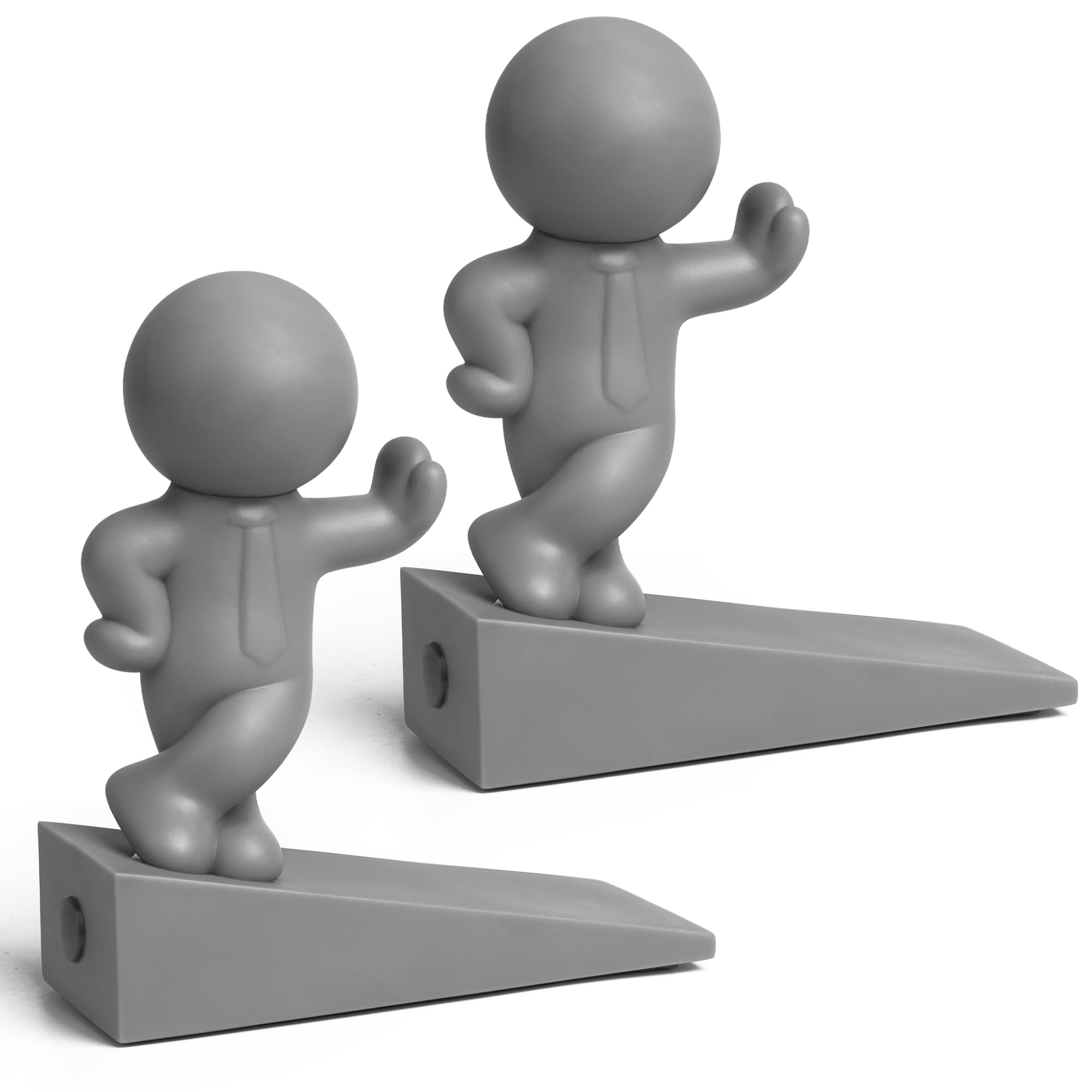 Omoojee Cute Door Stop, 2 Pcs Decorative Door Stopper, Effective to Hold Your Door Open, Gray (Patented) — image 1