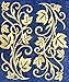 Two Hug Gold Flower Leaves Iron on Embroidered Appliques Patch Flower Motifs, Craft, Sewing, Embroidery Patches, Embroidered Lace Fabric Ribbon Trim Neckline Collar (Gold)
