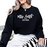 Mrs. Sweatshirt, Custom Mrs. Sweatshirt, Wedding Gift, Bride Gift, Future Mrs. Gift, Honeymoon Outfit D210 Multicolor