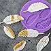 SK 4 Cavity 3D Feather Shape Silicone Cake Mold Chocolate Soap DIY Mold Baking-Small 3.4