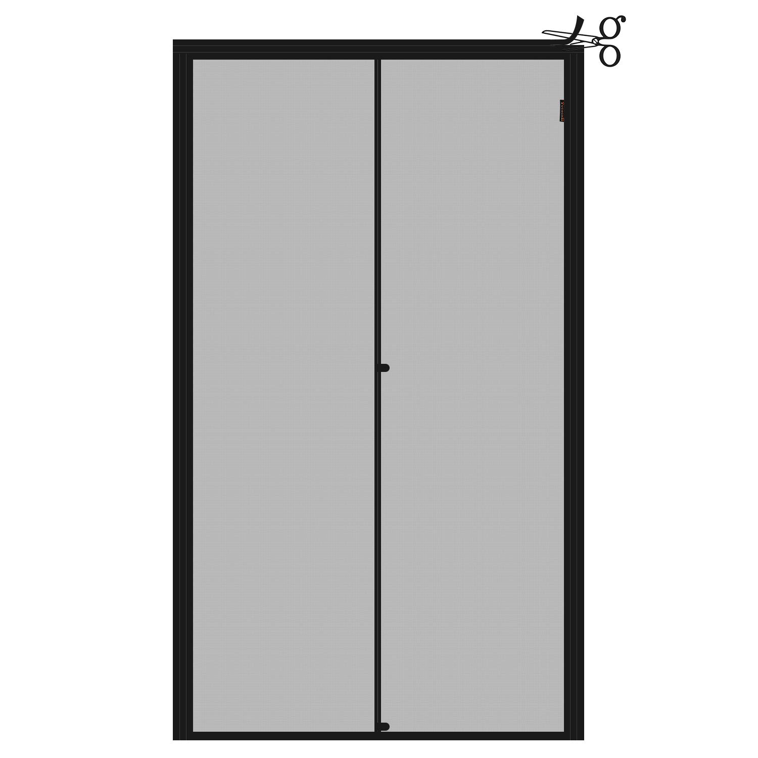Photo 1 of Yotache Adjustable Screen Doors with Magnets Fit Doors Size Width 36"-40" Height 81"-83", Strengthened Fiberglass Net with Full Frame Hook&Loop Strip, Black