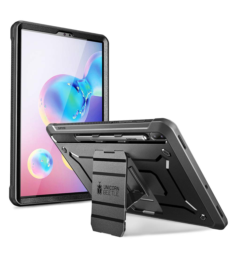 Supcase Unicorn Beetle Pro Series Full-Body Rugged Kickstand Protective Case for 10.5-Inch Galaxy Tab S6 (2019 Release), Black