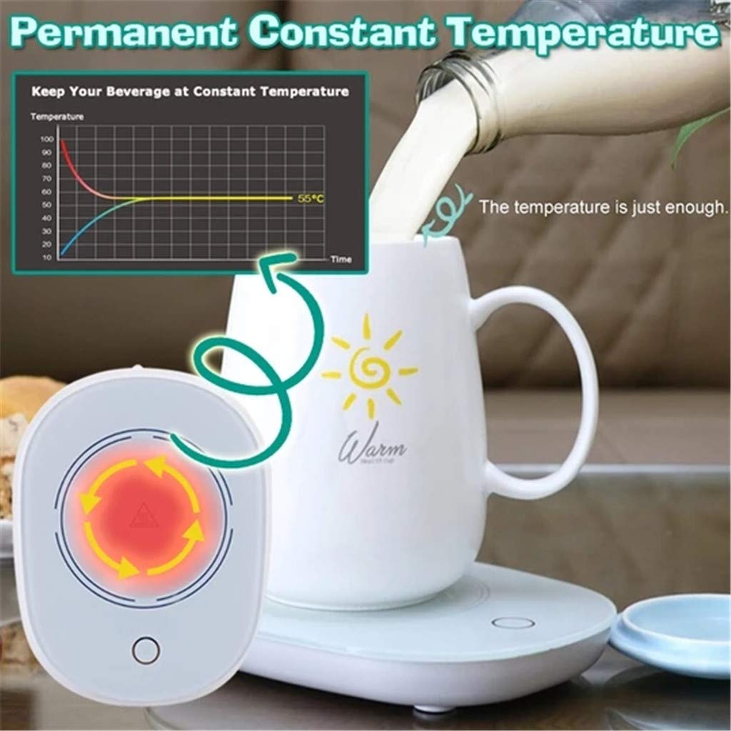 Black Portable Office Home Use Lasting Warming For Tea Water Milk Coffee Mug Warmer For Desk