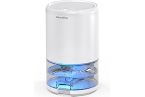 Dehumidifier, 35 oz Small Dehumidifiers for Home, Bathroom, Bedroom, Rooms, Ultra-Quiet with Sleep Mode, 7 Color Lights & Aut
