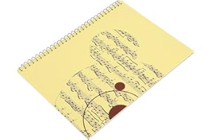 Music Notebook, Manuscript Block Noten, Manuscript Paper Notebook 50 Pages Musical Notes Sheet Music Writing (yellow bear pat