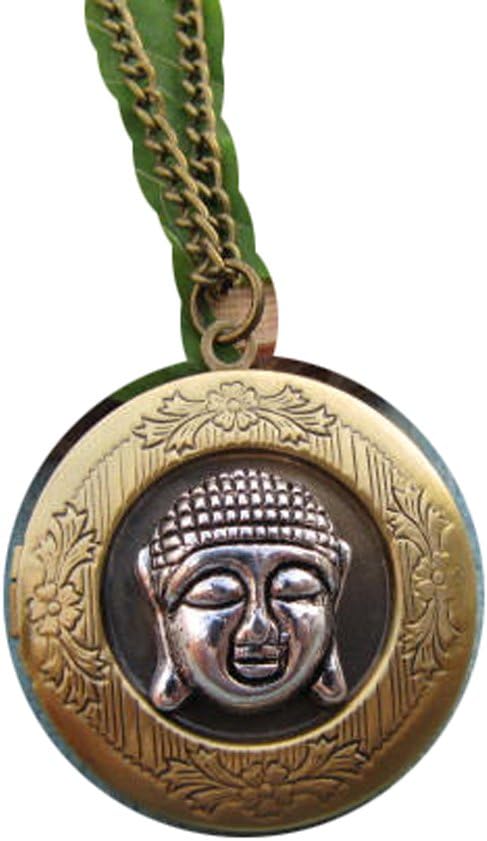 2Pcs Buddha locket necklace,buddha locket pendant,buddha head locket,buddha jewelry,yoga,zen