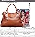 AINIMOER Womens Genuine Leather Vintage Tote Shoulder Bag Top-handle Crossbody Handbags Large Capacity Ladies' Purse (Sorrel)