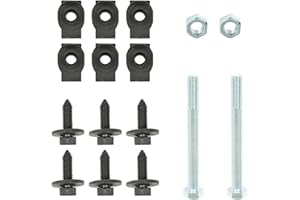 SEBLAFF 16-Pack Front Leaf Bracket Mounting Eye Bolts J-Clips Replacement for Camaro 1967-1981 Replacement for Firebird 1967-1981