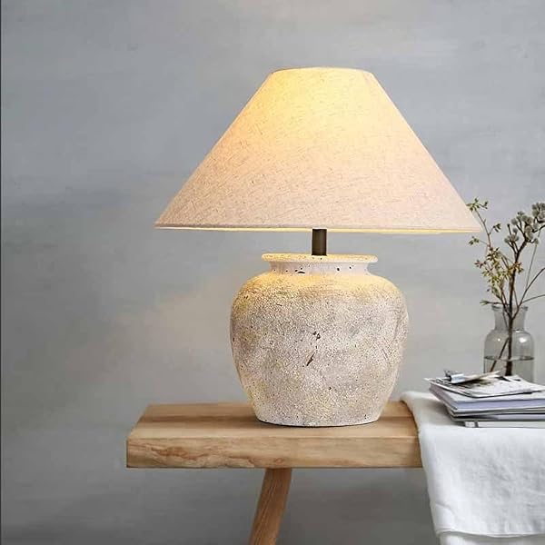 SANDYHA RUSTIC FARMHOUSE CROCK POT TABLE LAMP HANDMADE...