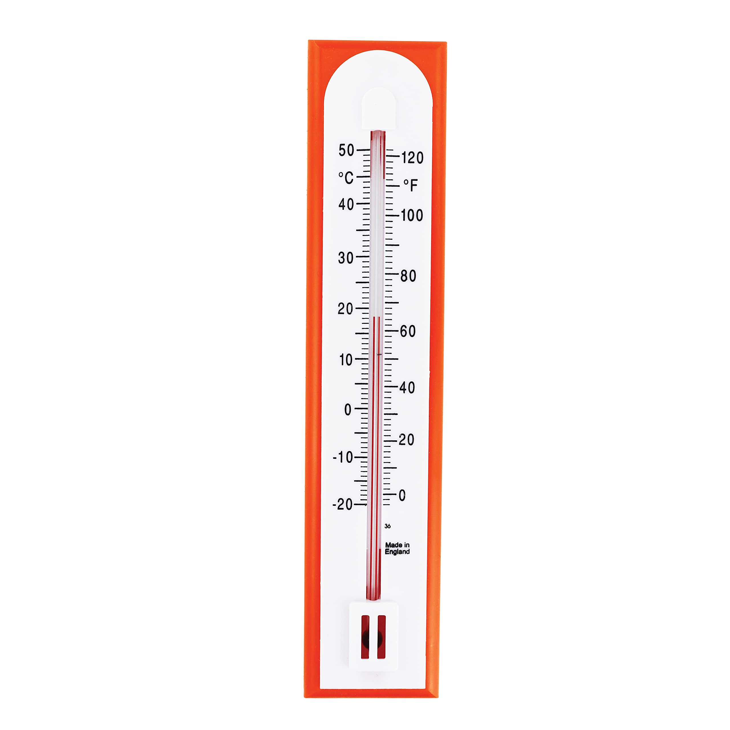 Accurate Room Thermometer for Use as Room Temperature Thermometer in The Home Office Garden or Greenhouse Easily Wall Mounted (Orange)