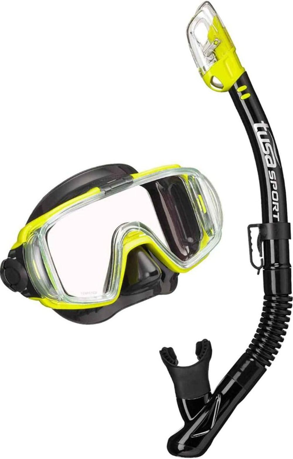 Tusa Visio Snorkel Set Diving Goggles Snorkel Bag Diving Mask