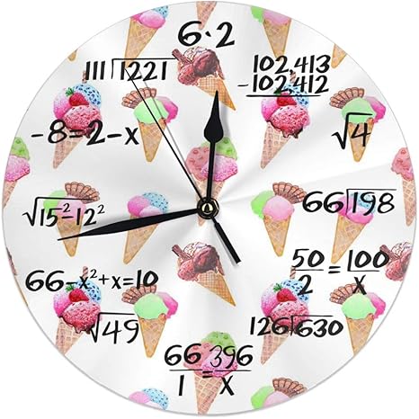 Amazon Co Jp 掛け時計 連続秒針 壁掛け時計 水彩アイスクリームジェラートデラックス 静音 置き時計 円形 壁 新生活 部屋装飾 サイレント インテリア プレゼント おしゃれ 引越 新築 開業 昇進 退職 出産 お礼 Home Kitchen