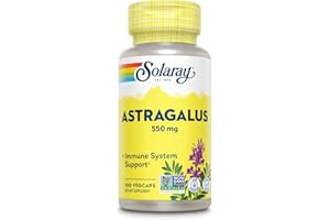 SOLARAY Astragalus Root 550mg | Healthy Immune Function & Stress Support | Adaptogen Herb | Non-GMO & Vegan | 100 VegCaps