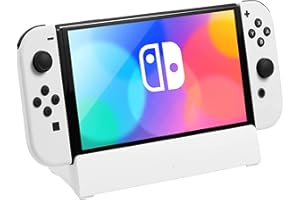 KEKUCULL TV Docking Station for Switch and Switch OLED,Switch Docking Station with 4K/1080P HDMI Adapter and USB 3.0 Port,Replacement for Official Switch Dock(White)