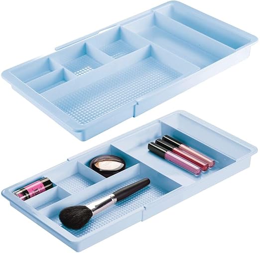 Amazon Com Mdesign Adjustable Expandable Plastic Drawer Organizer