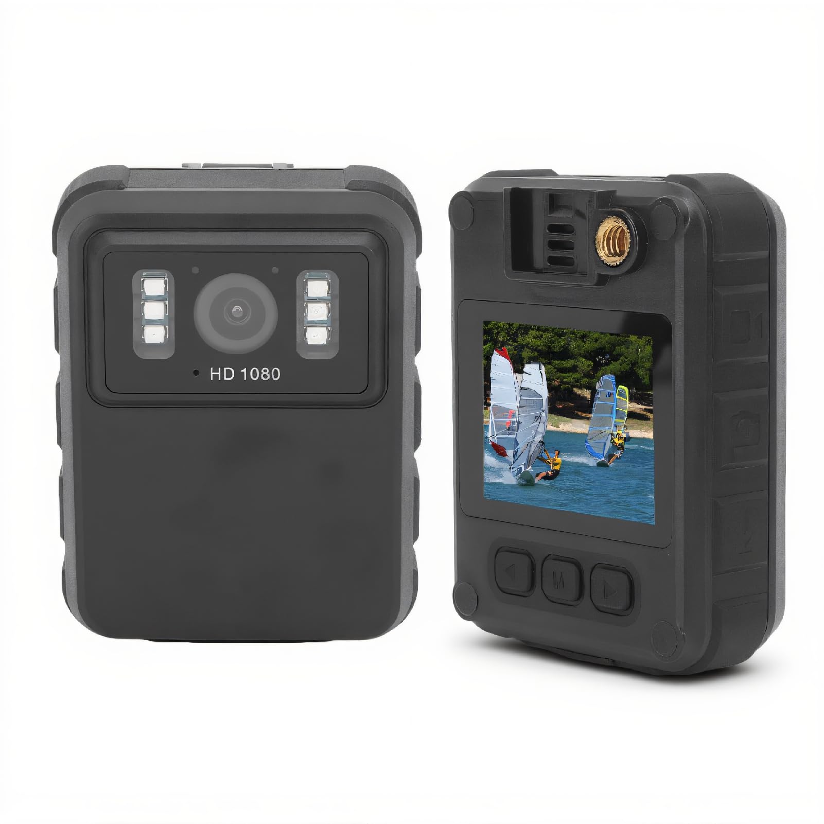 Dpofirs Waterproof Body Camera with Audio and Video Recording, Wearable Camera Sports Action Cameras for Sports Hiking, Body Worn Cameras with Clip, 128GB Expandable, 1/4, Loop Recording