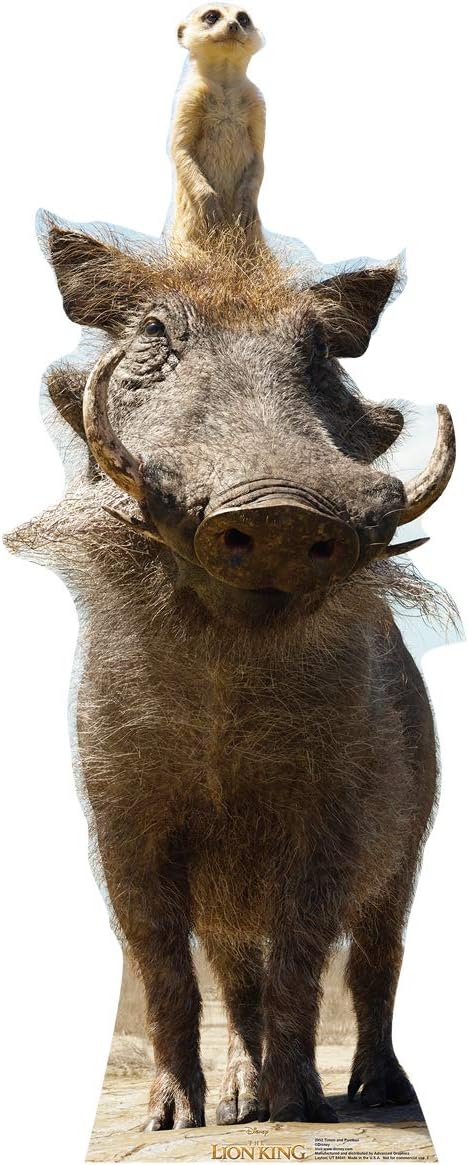 Amazon Com Advanced Graphics Timon And Pumbaa Life Size Cardboard Cutout Standup Disney S The Lion King 2019 Film Home Kitchen