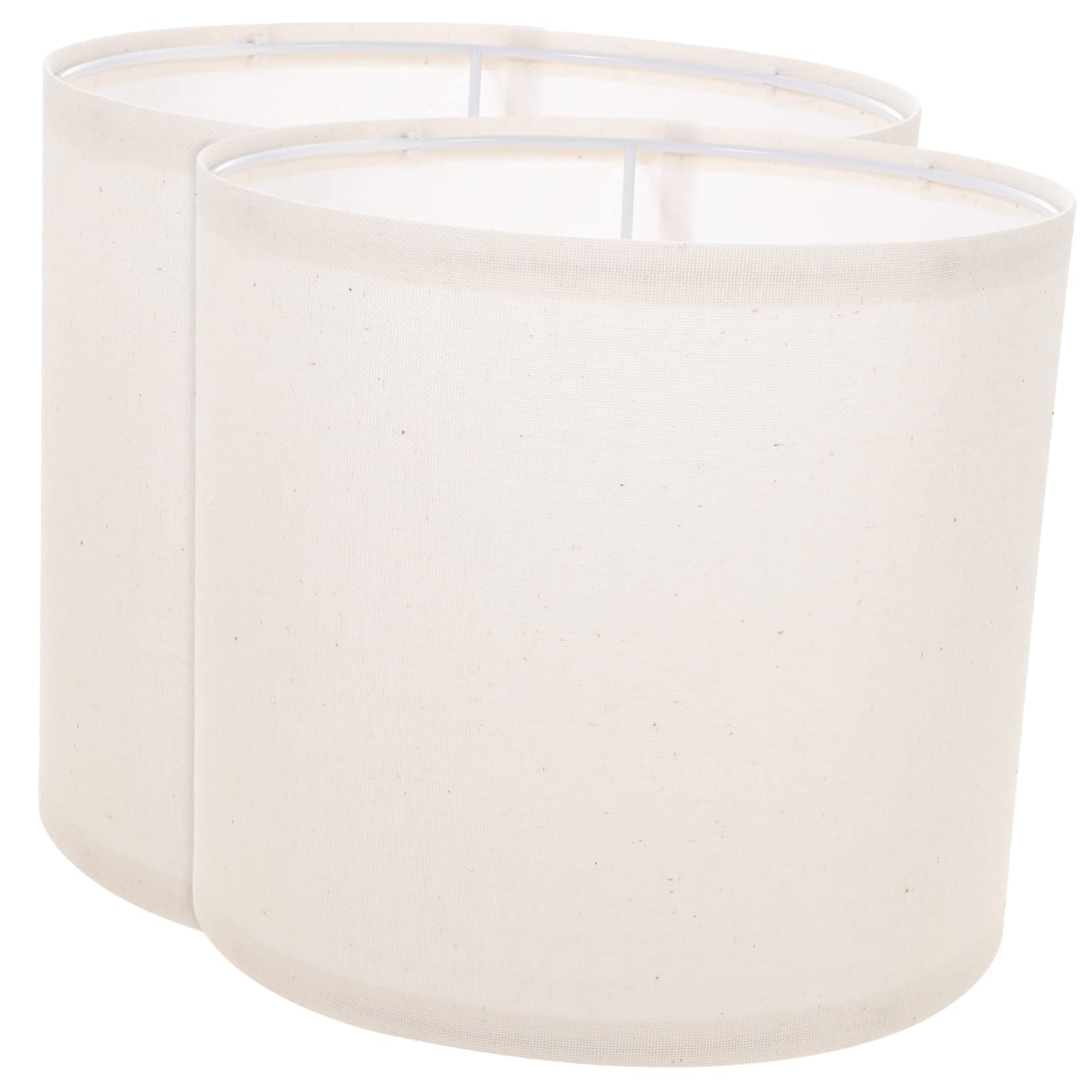 Kichvoe Tall Drum Lamp Shade 2pcs Linen Table Lamp Cover Cylinder Shade Replacement Easy Assembly Shade Clip on Covers for Floor Light Home Bedside Decorations Beige