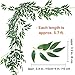 5.7' Artificial Hanging Willow Leaves Vines Twigs Fake Silk Willow Plant Leaves Garland String in Green for Indoor/Outdoor Wedding Decor Jungle Party Supplies Greenery Crowns Wreath