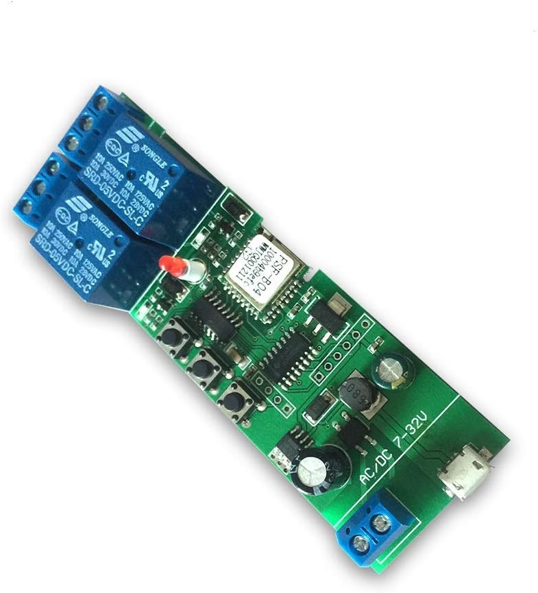 MHCOZY Ewelink WiFi Relay Switch,Self-Locking/Momentary Timer WiFi Switch Module,Compatible with Alexa Google Assistant (2CH)