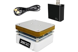 SEQURE Mini Soldering Hot Plate, 25V 95W OLED Electric Preheat Soldering Station, Rework Heater Lab 55MM x 55MM Plate (T55 + PD65W Power Supply + 100W 5A Fast Charging Cable)