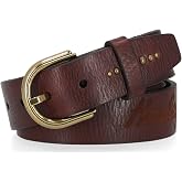 Harley-Davidson Women's Laser Etched Logo Bling Genuine Leather Belt - Brown