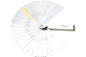 Feeler Gauge Set 32 Blades Spark Plug Gap Tool 0.04 to 0.88 mm Feeler Gauge Thickness Gauge Metric and Imperial Filler Gauge 