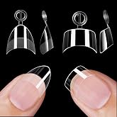480 Pcs Extra Short Half Cover Almond Nail Tips Extra Small Square Nail Tips Set, XS Soft Gel Acrylic Fake Nail Clear Pre-shape French Tips for Nail Extension 12 Sizes DIY Salon 2 Boexs