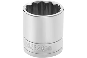 Performance Tool W32828 1/2 Drive 12-Point Socket, 28mm