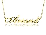 Ariana Heart Name Necklace 18k Gold Plated