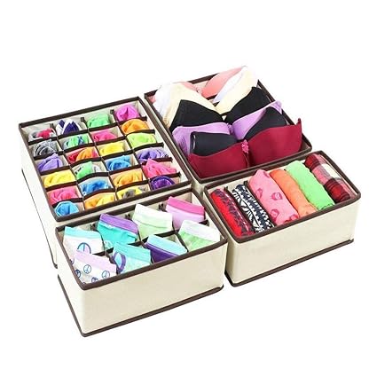 Angker Bra Underwear Drawer Organiser Collapsible Closet Dividers