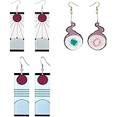 PPX 3 Pairs Acrylic Earrings and Cosplay Earrings Earrings Anime Earrings Halloween Accessories