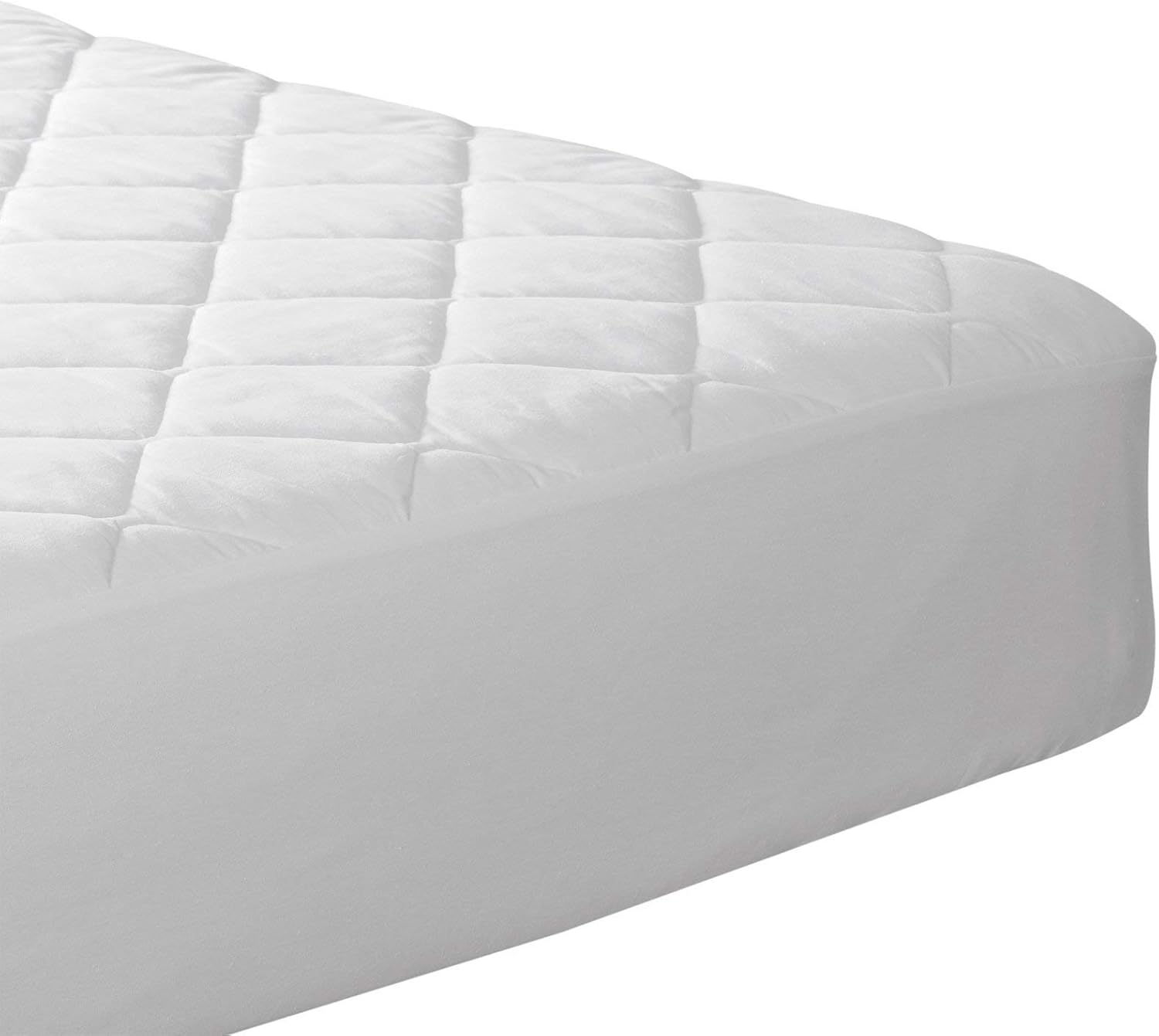 Just Contempo Quilted Mattress Protector King, White Amazon.co.uk