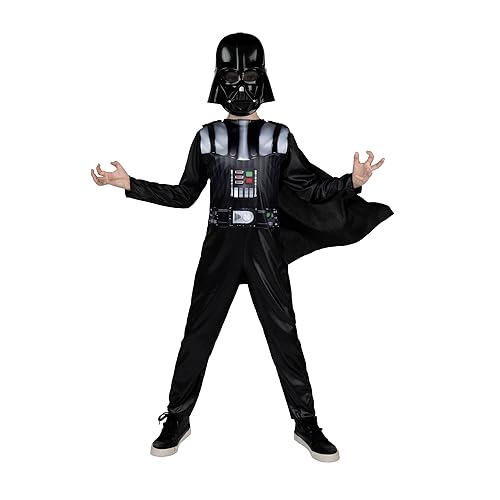STAR WARS Boys Darth Vader Costume, Kids Halloween Costume, Child - Officially Licensed Small