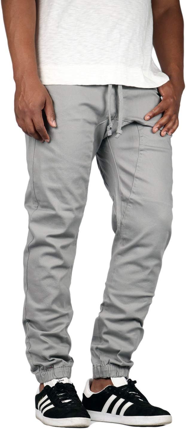 Mersenne Men's Twill Drop Crotch Jogger Pants