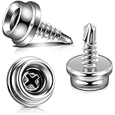 Leifide 100 Pcs Boat Cover Snaps Stainless Steel 3/8 Inch Socket Stud | Snaps with Screws, Marine Button Fasteners, Screw-in Hardware, Corrosion Resistant for Covers Tarps Bimini Tops