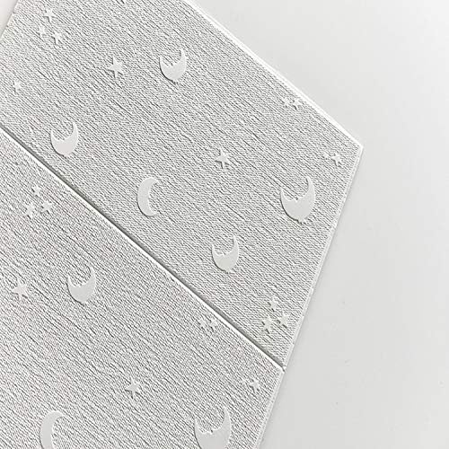 NIAONIAO 3d Three-dimensional Self-adhesive Brick Wall Stickers Anti-collision Foam Wood Grain Wallpaper Creative Kindergarten Children Star Self-adhesive Wallpaper,7-70cm*70cm*7mm