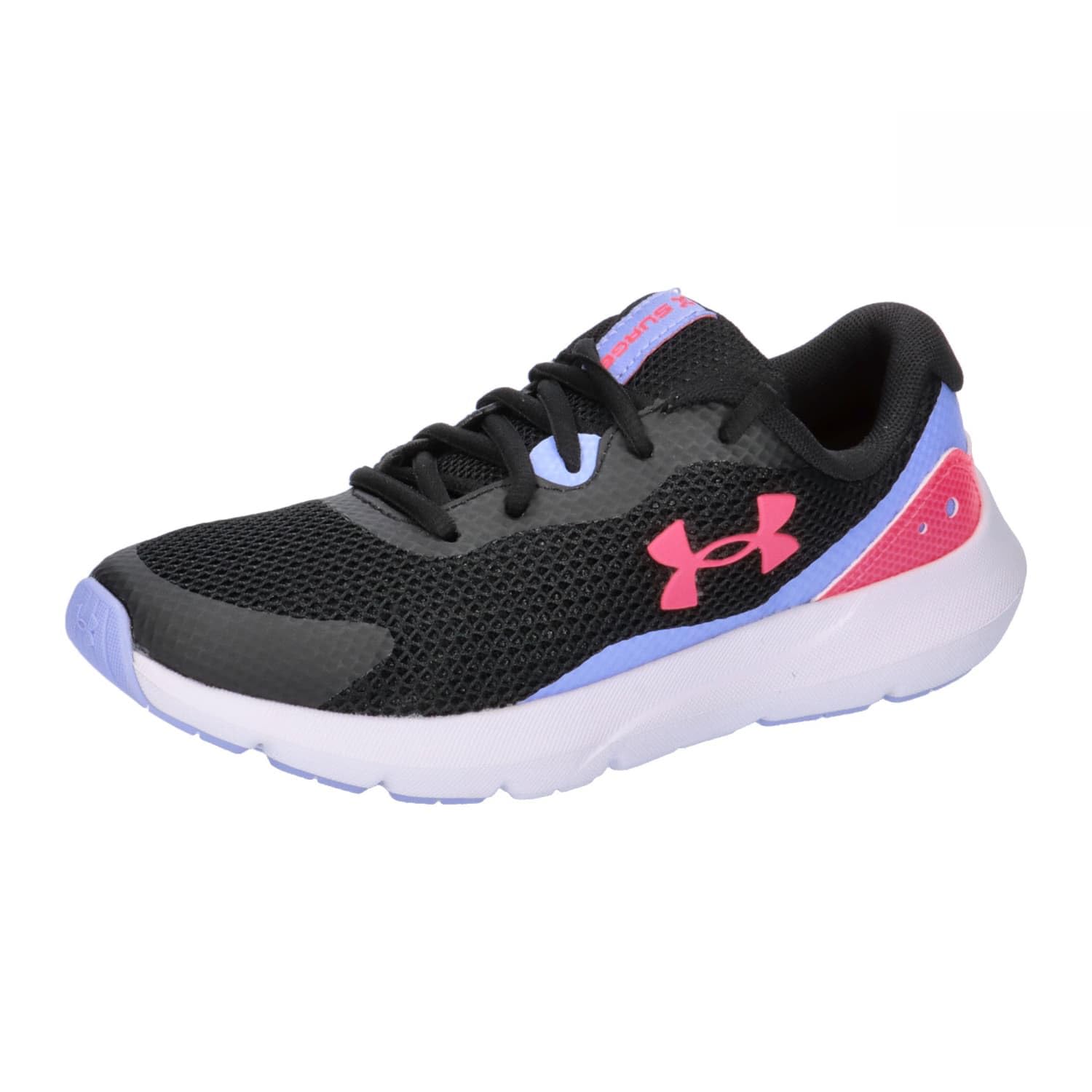 Under Armour Girls' Surge 3, (002) Black/Purple Ice/Pink Shock, 7, US Image