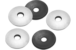PATIKIL 304 Stainless Steel EPDM Bonded Sealing Washers, 50 Pieces 1/4"x1" Neoprene Rubber Washers Bonded Sealing Gasket for Marine Roof Bolt Supply (#14)